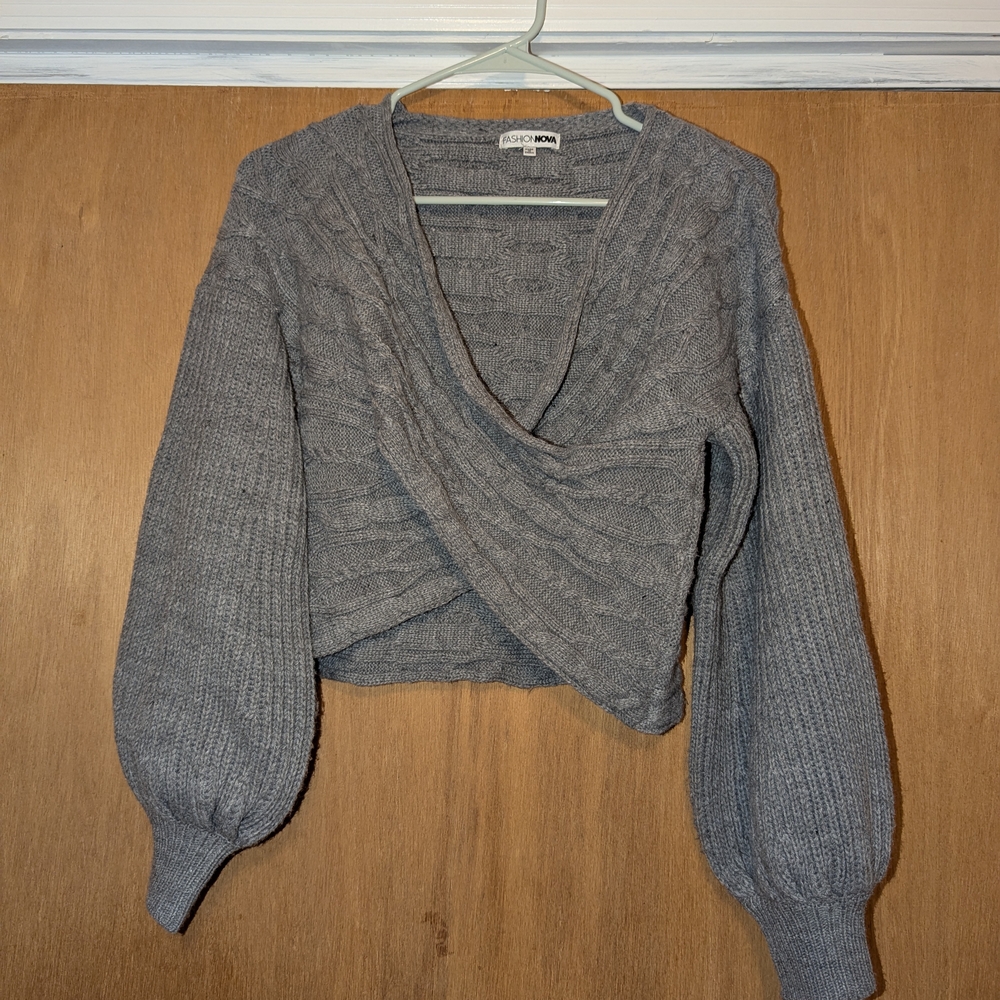 Forever 21 Charcoal V-Neck Sweater